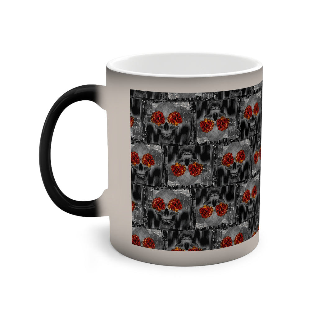 Skullmuggin~ print//Color-Changing Mug, 11oz